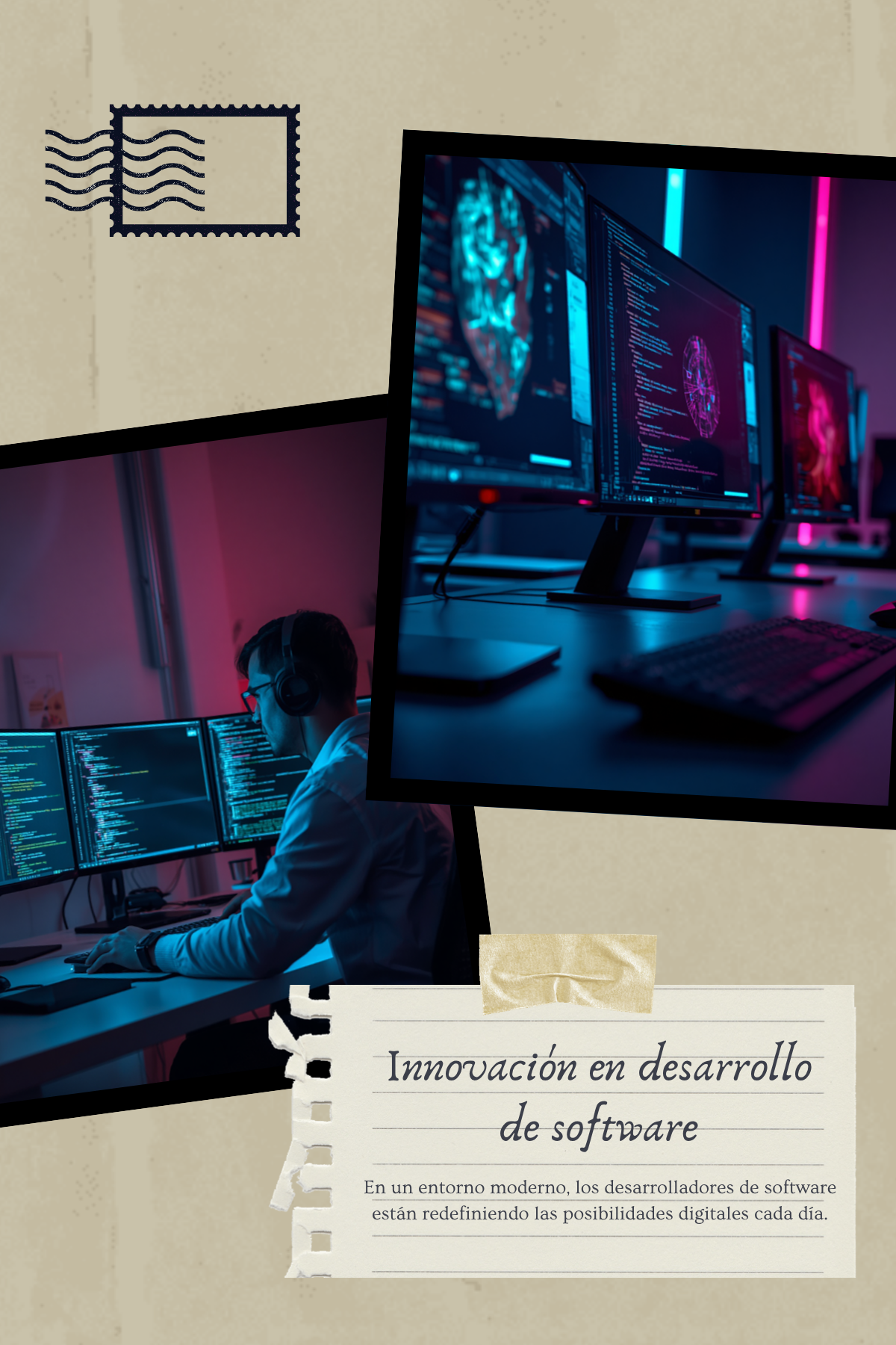 Equipo de desarrollo de software trabajando