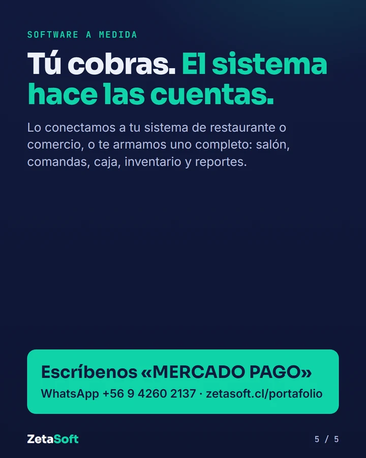 Tú cobras. El sistema hace las cuentas.